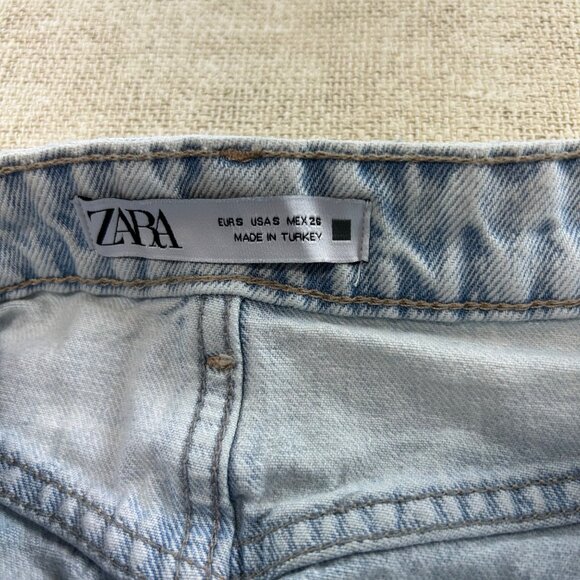ZARA WOMENS SMALL Long DENIM MAXI SKIRT - Picture 9 of 10
